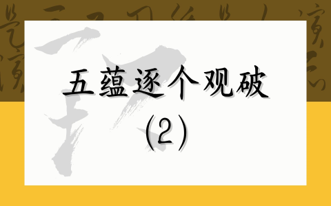 五蕴逐个观破（2）
