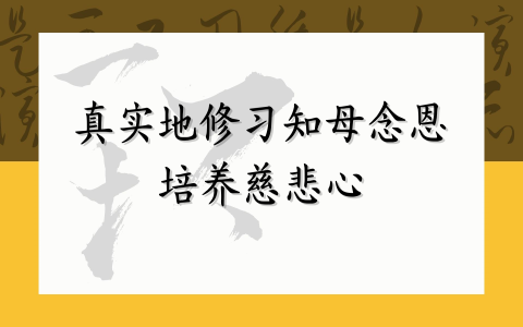 真实地修习知母念恩培养慈悲心