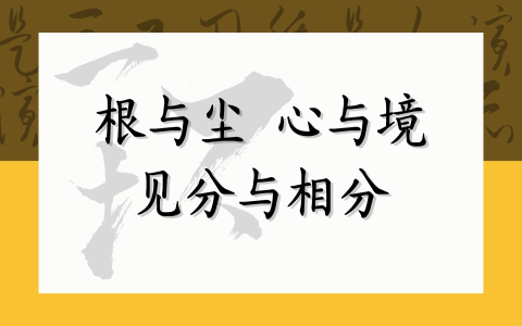 根与尘、心与境、见分与相分